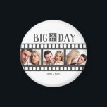 Fun Film Wedding Add 3 Photos Magnet<br><div class="desc">For the couple who loves to take photos,  this special wedding magnet features a fun film screen / movie aesthetic. Add your special month and day to the front centre. Choose 3 (three) of your favourite photos. Your names are also featured. Use the template to customise.</div>