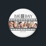 Fun Film Wedding Add 3 Photos Magnet<br><div class="desc">For the couple who loves to take photos,  this special wedding magnet features a fun film screen / movie aesthetic. Add your special month and day to the front centre. Choose 3 (three) of your favourite photos. Your names are also featured. Use the template to customise.</div>
