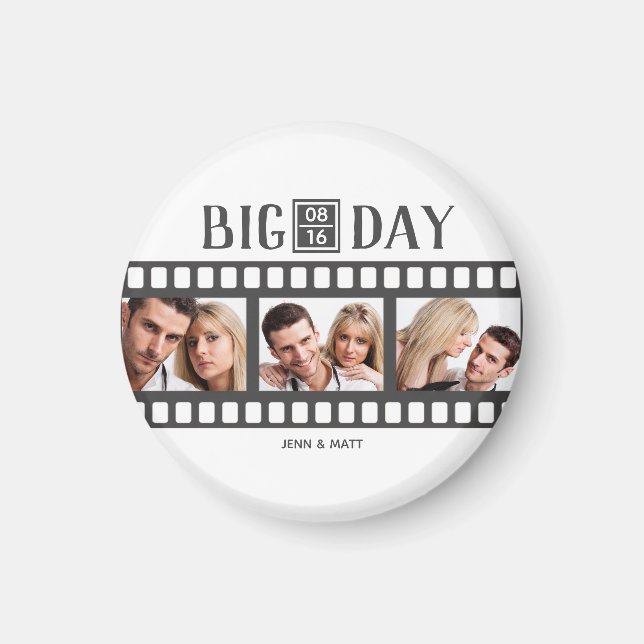 Fun Film Wedding Add 3 Photos Magnet (Front)