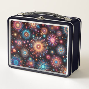 Fun Fireworks Metal Lunch Box
