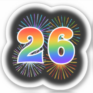Fun Fireworks + Rainbow Pattern "26" Event #