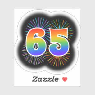 Fun Fireworks + Rainbow Pattern "65" Event #