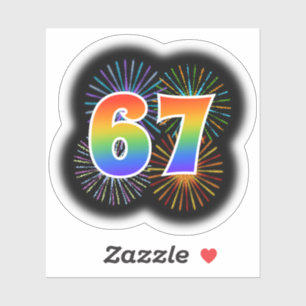 Fun Fireworks + Rainbow Pattern "67" Event #