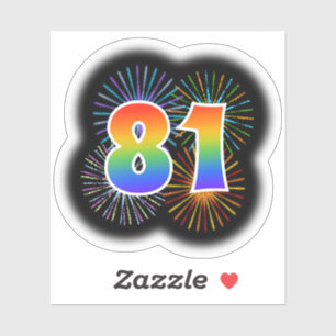 Fun Fireworks + Rainbow Pattern "81" Event #