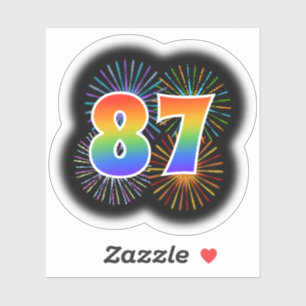 Fun Fireworks + Rainbow Pattern "87" Event #