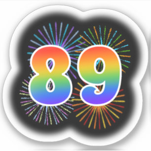 Fun Fireworks + Rainbow Pattern "89" Event #