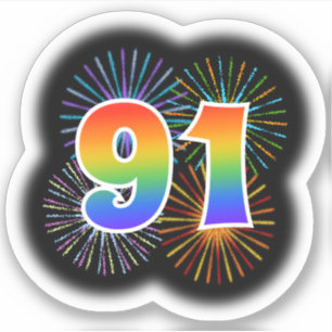 Fun Fireworks + Rainbow Pattern "91" Event #