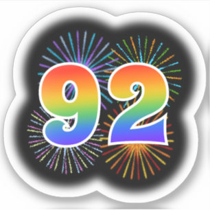 Fun Fireworks + Rainbow Pattern "92" Event #