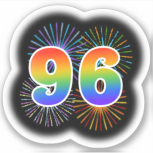Fun Fireworks + Rainbow Pattern "96" Event #