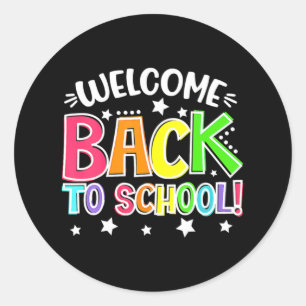 Fun First Day of School Teacher Welcome Back To Sc Classic Round Sticker