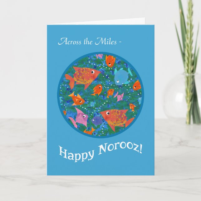 Fun Fish Norooz Card From Across the Miles (Front)