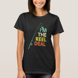 Fun Fishing Dad Reel Deal Cool Dad For Fisherman T-Shirt