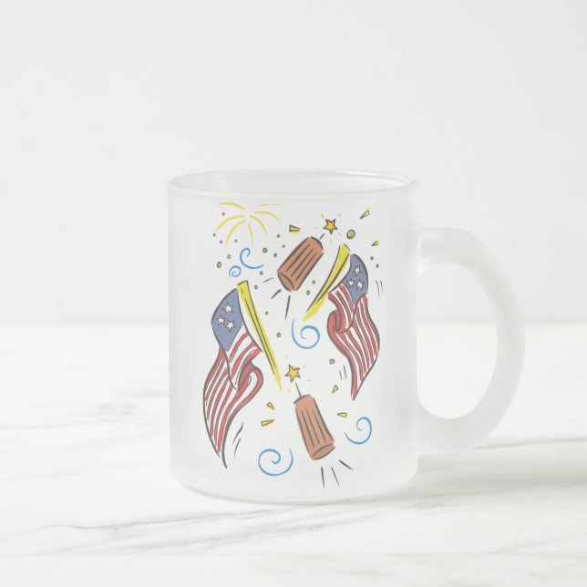 Fun flag, fireworks, firecrackers customisable mug (Right)