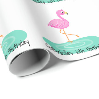 Fun Flamingo Birthday Gift Wrap
