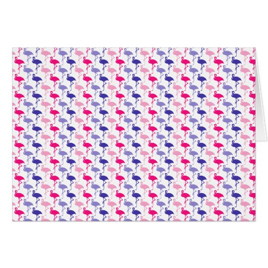 Fun Flamingo Pattern Card