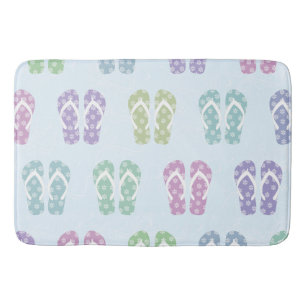 Fun Flip Flop Pattern Bath Mat