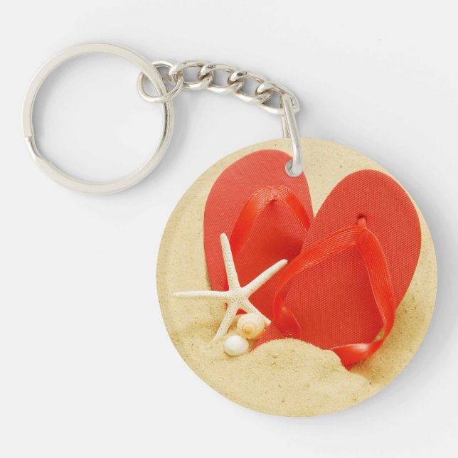 Fun Flip-Flops Key Ring (Front)