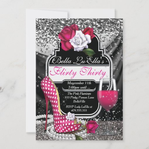 Fun Flirty Birthday Party Invitations | Zazzle