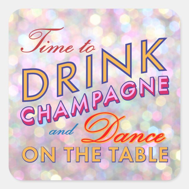 Fun, Flirty & Colourful Sticker (Front)