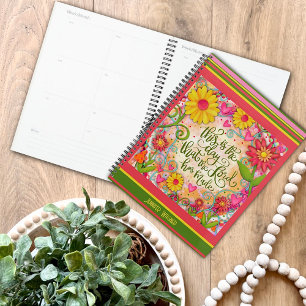 Fun Floral Bible Verse Cheerful Inspirivity Planner