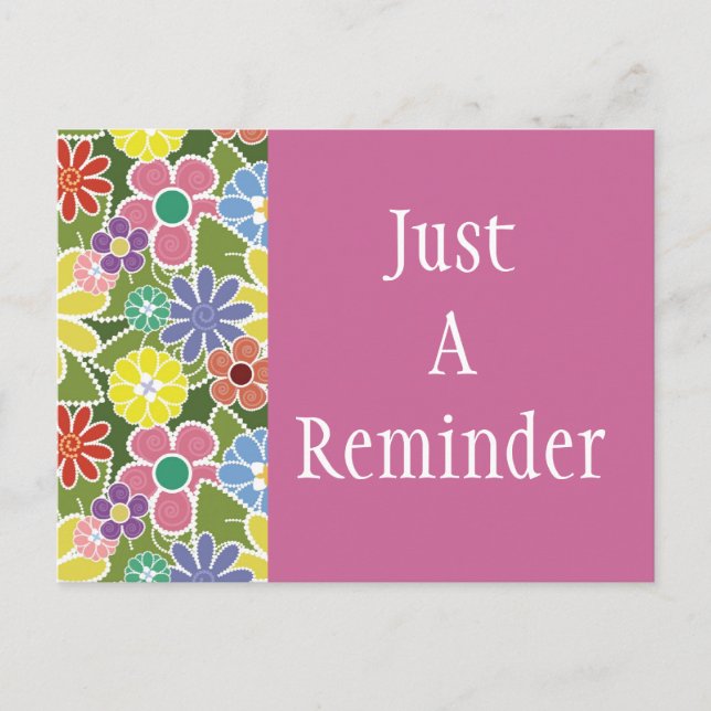 Fun Floral Bright Postcard (Front)