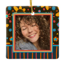 Fun Floral Daisy Custom Photo Name Date