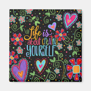 Fun Floral, Funky Create Yourself Magnet
