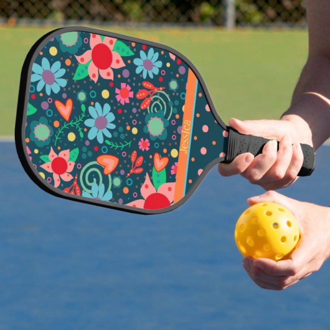Fun Floral Inspirivity Elegant Pattern Custom Pickleball Paddle (Creator Uploaded)