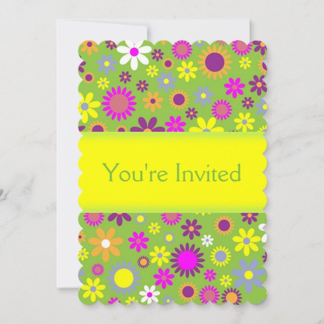 Fun Floral Invitation (Front)
