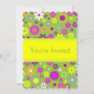 Fun Floral Invitation