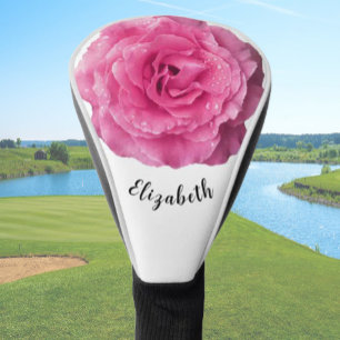 Fun floral personalised gift for her custom name golf head cover