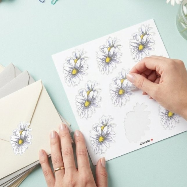 Fun Floral Watercolor Daisy Gift Wrap  (Creator Uploaded)