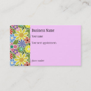 Fun Florals Bright Appointment Card