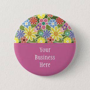 Fun Florals Bright Button