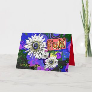 Fun Flower Colourful Attraction Card