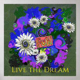 Fun Flower Colourful Attraction Poster