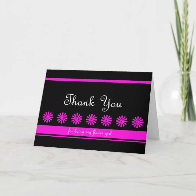 Fun Flower Girl Thank You Card (Front)
