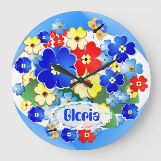 Fun Flowers  ~ decorative  Clock # 3