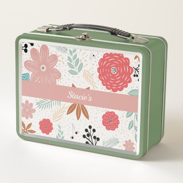 Fun Flowers Metal Lunch Box (Front)