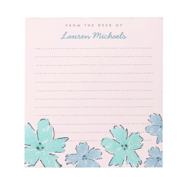 Fun Flowers Personalised Memo Notepad (Front)
