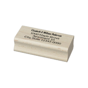 Fun Font for Name Phone Number Return Address Rubber Stamp