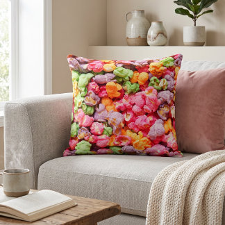 Fun Foodie Home Decor: Colourful Rainbow Popcorn Cushion