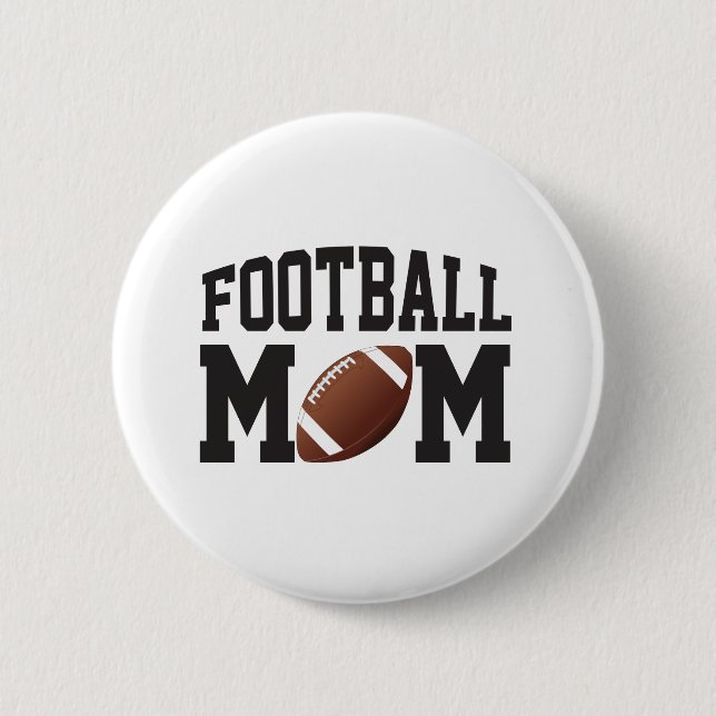 Fun Football Mom 6 Cm Round Badge (Front)