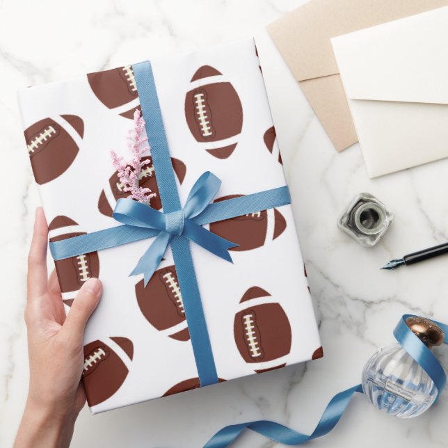 Fun Football sports pattern party wrap Wrapping Paper (Gifting)