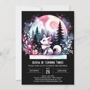 Fun Forest Wolf Birthday Invitation