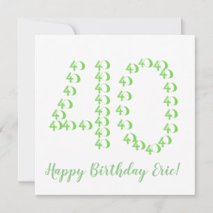 Fun Fortieth Birthday Card