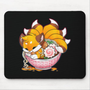 Fun Fox Ramen Japanese Noodles Cute Kawaii Anime G Mouse Mat