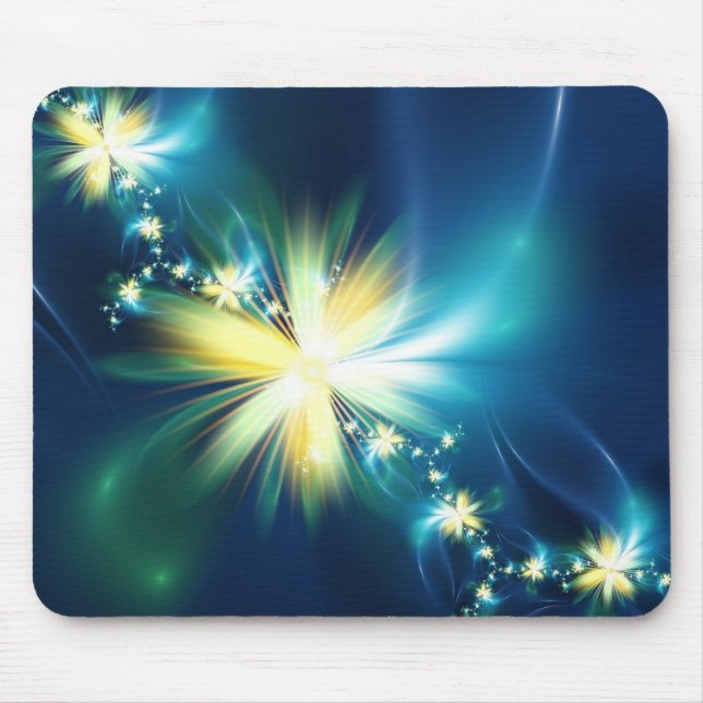 Fun Fractal Flower Mouse Mat (Front)