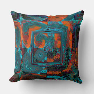 Fun Fractal Geometric Design Cushion