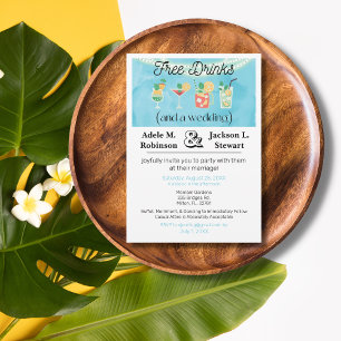 Fun Free Drinks (and a Wedding Invitation) Invitation